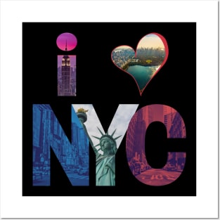 I LOVE ♥ NYC: A Cityscape Symphony Posters and Art